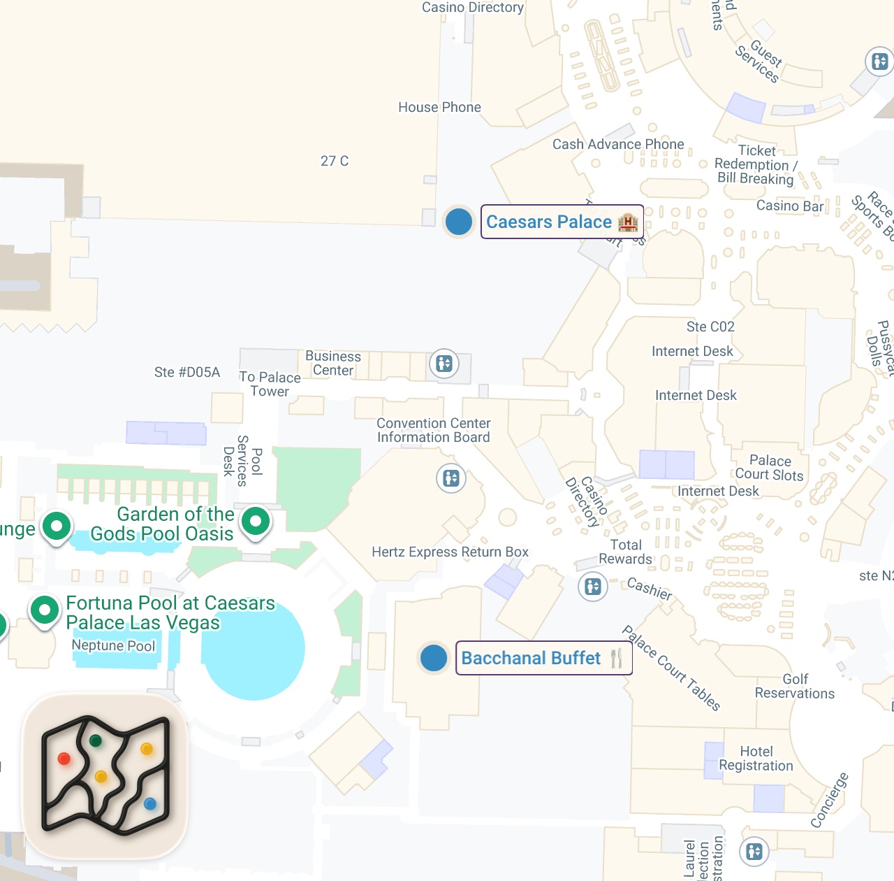 Map of 2 spots from Biggest BUFFET in Las Vegas!! 🥩 PRIME RIB & Crab Legs- $79.99 All You Can Eat!!