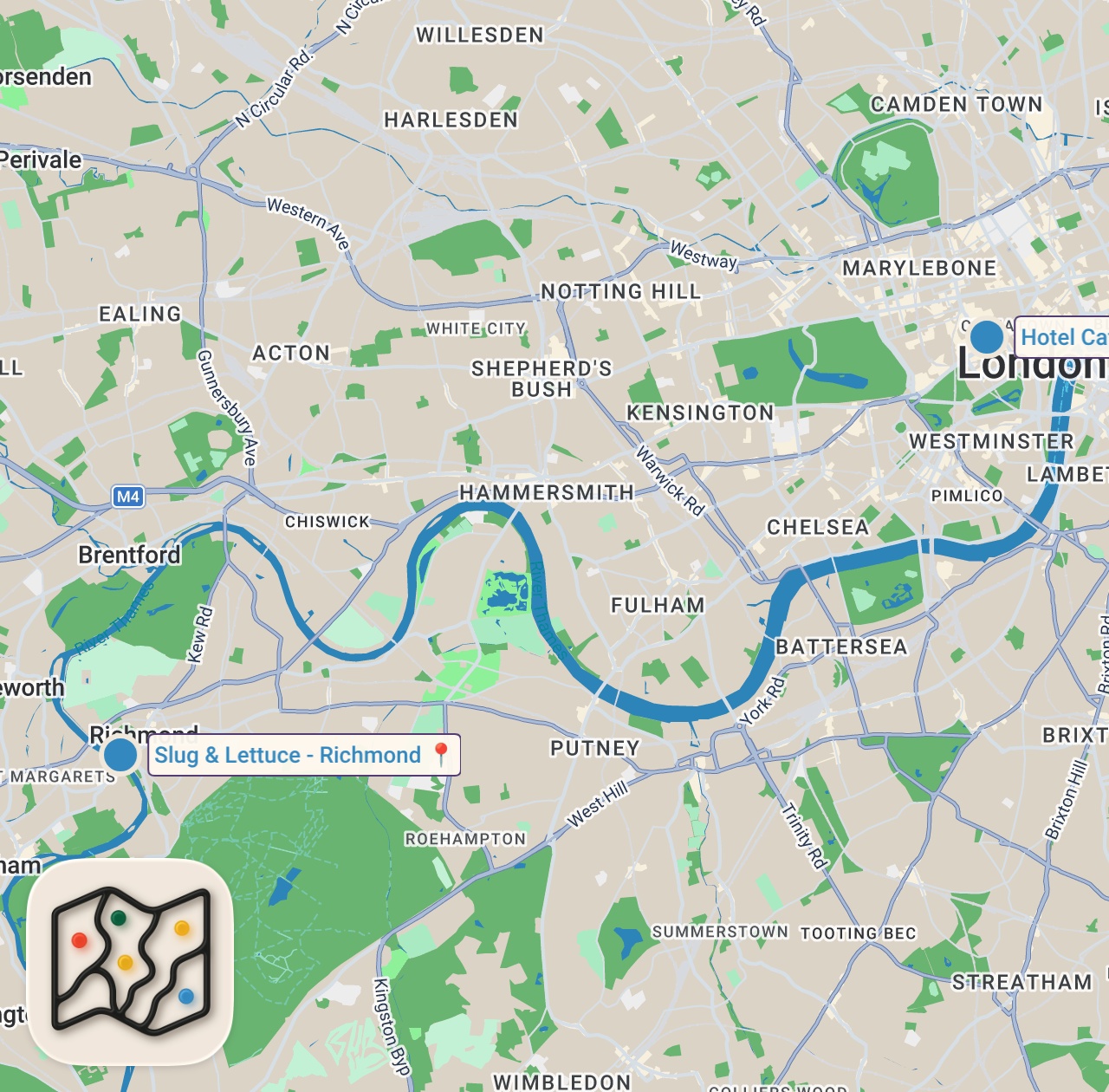 Map of 2 spots from $19 vs $395 Afternoon Tea in London