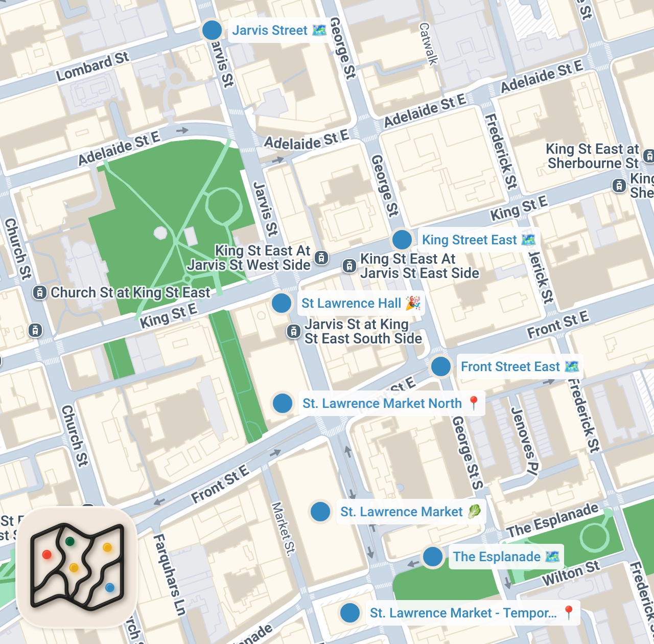 Map preview for Toronto St Lawrence Market FOOD MARKET Shopping in Toronto Ontario Canada 4k