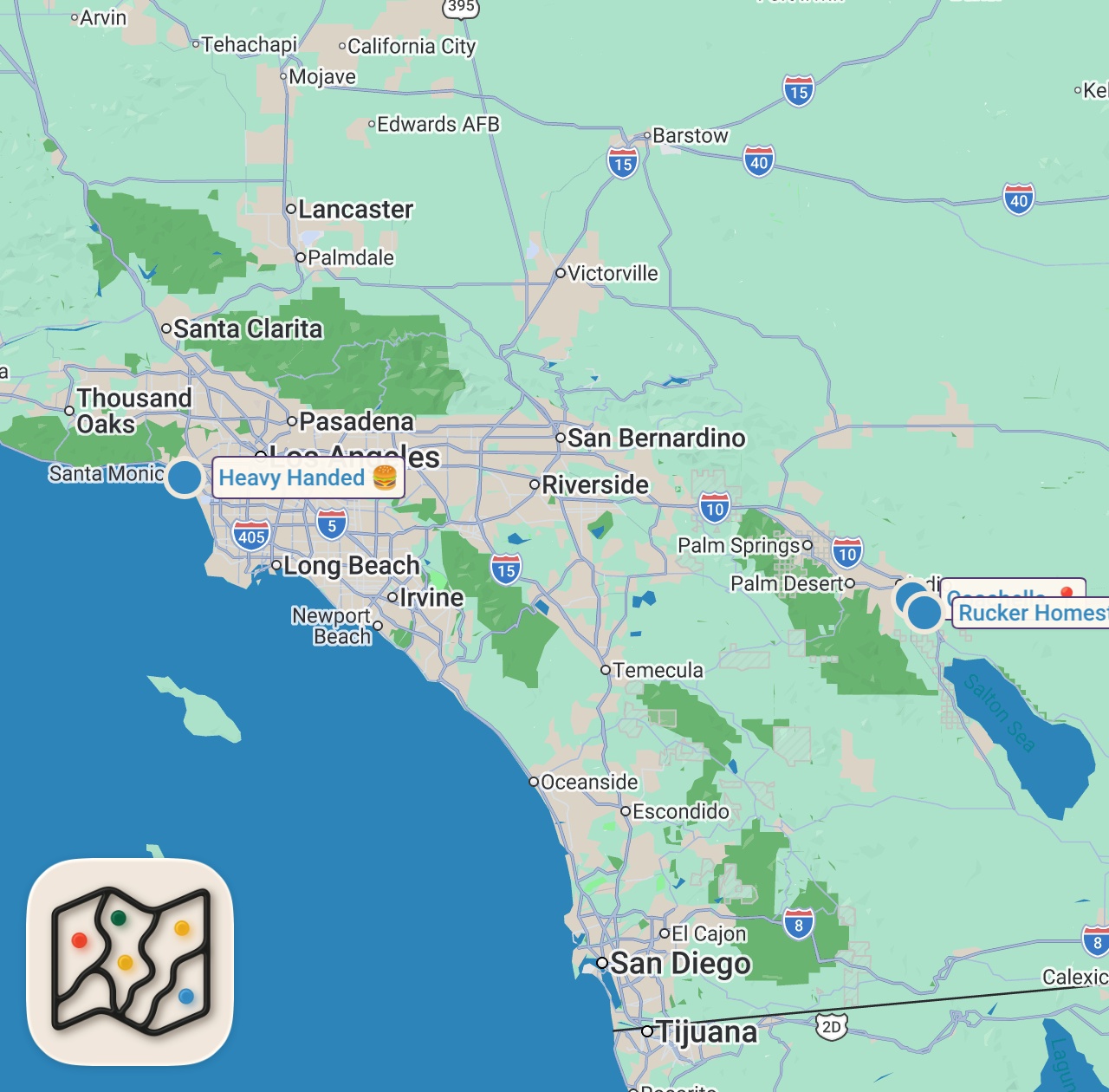 Map of 3 spots from COACHELLA STRAWBERRY RESULTS #shorts