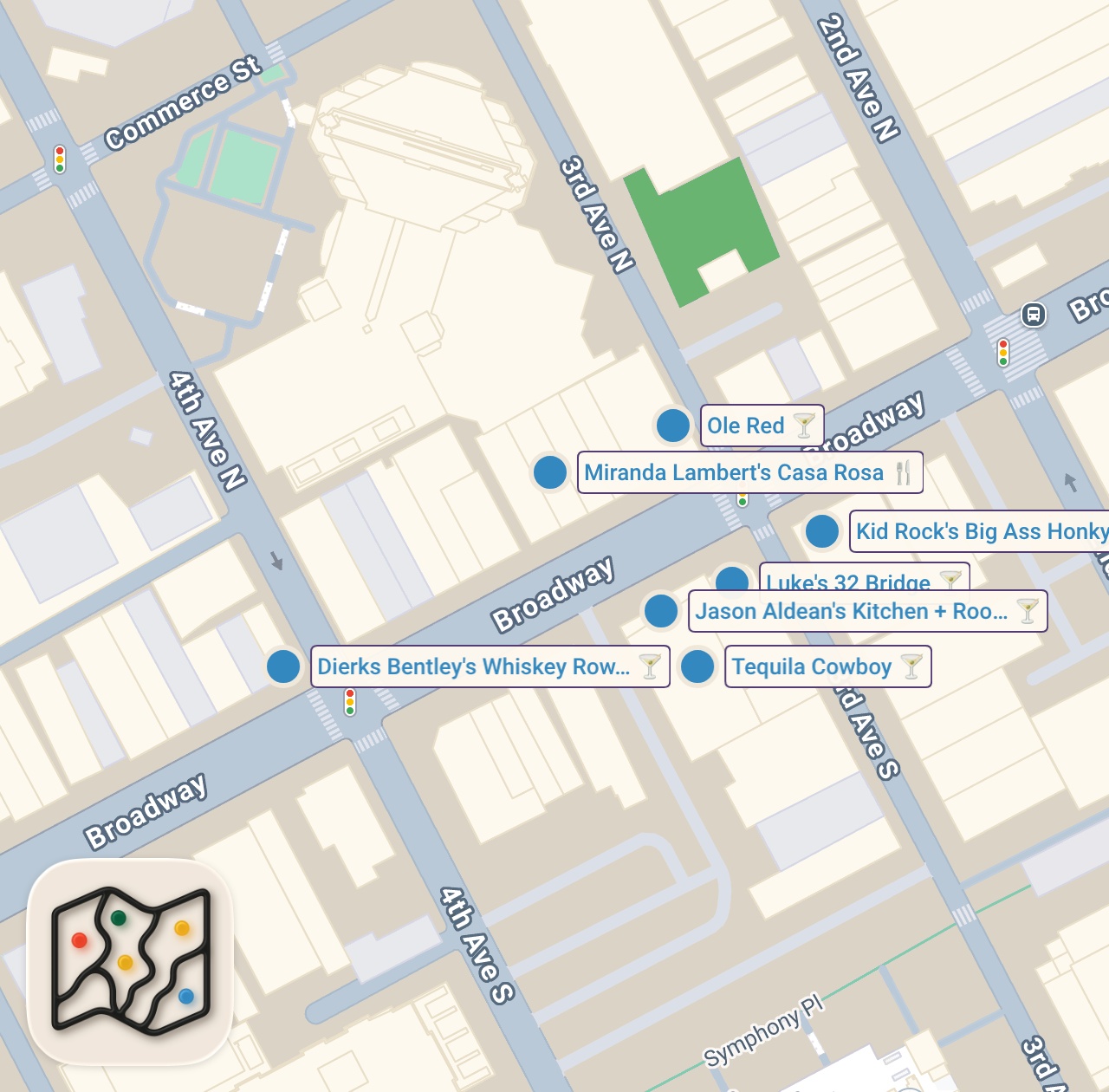 Map preview for I Ate At Every Celebrity Restaurant On Broadway