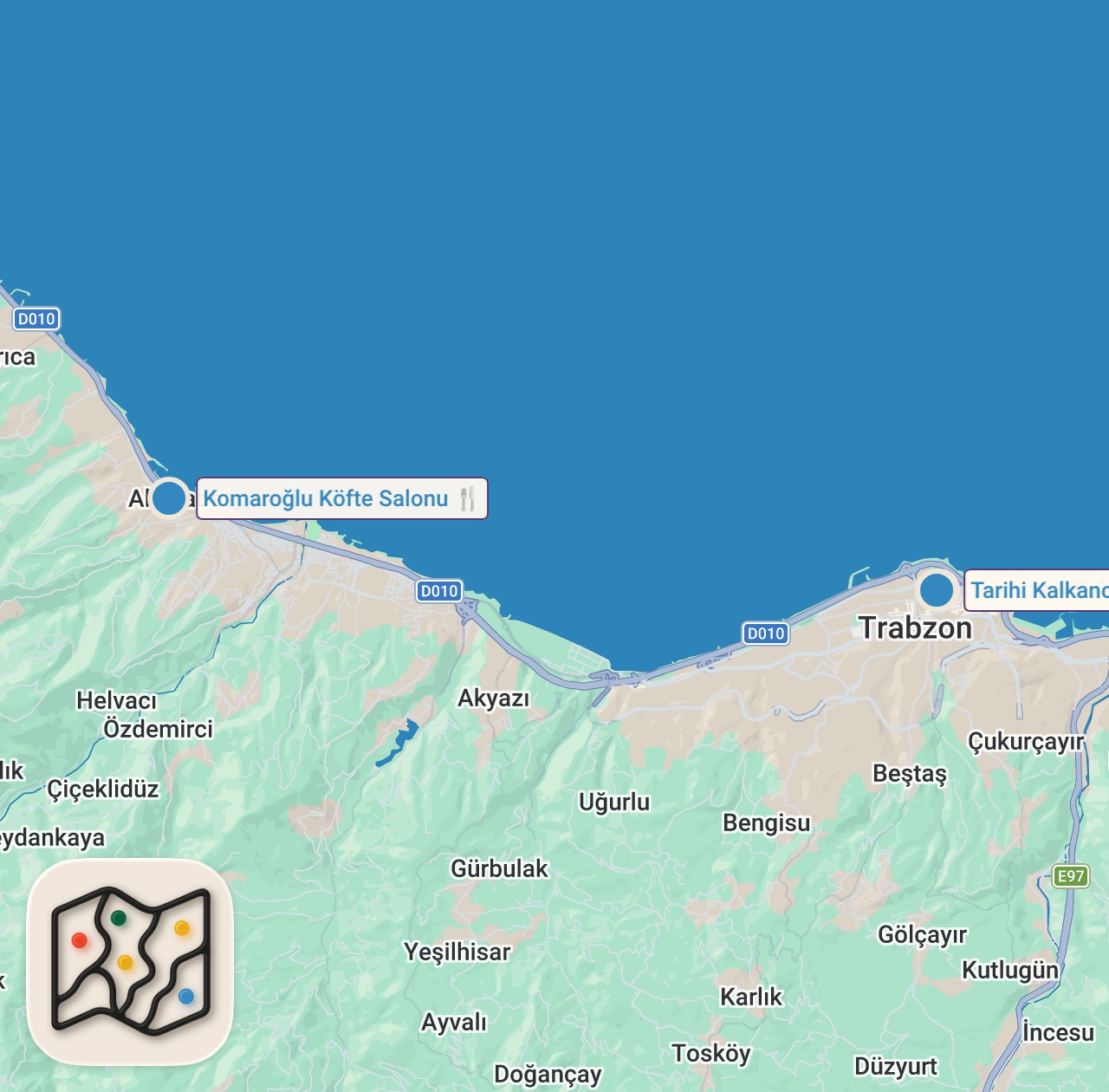 Map preview for RAHMETLİ BABAANNEM VERDİ AYNISINI YAPIYORUZ | TRABZON VLOG