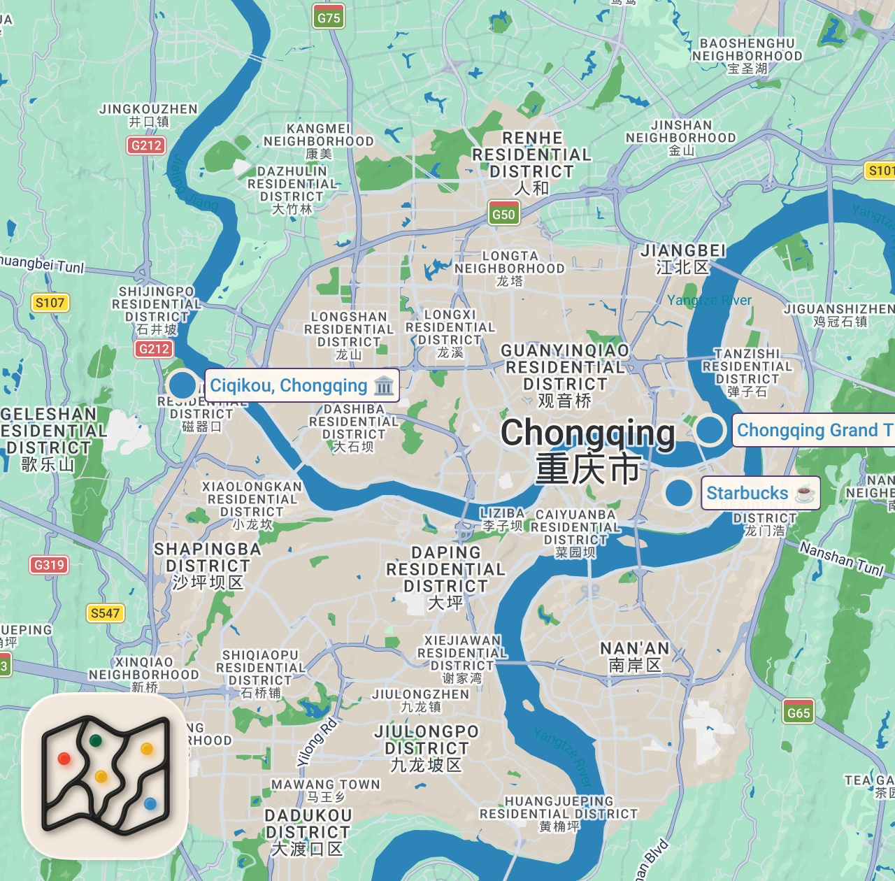 Map preview for Why Did I Not Know China Was Like This? Ancient and Modern Blend Perfectly in Chongqing 🇨🇳