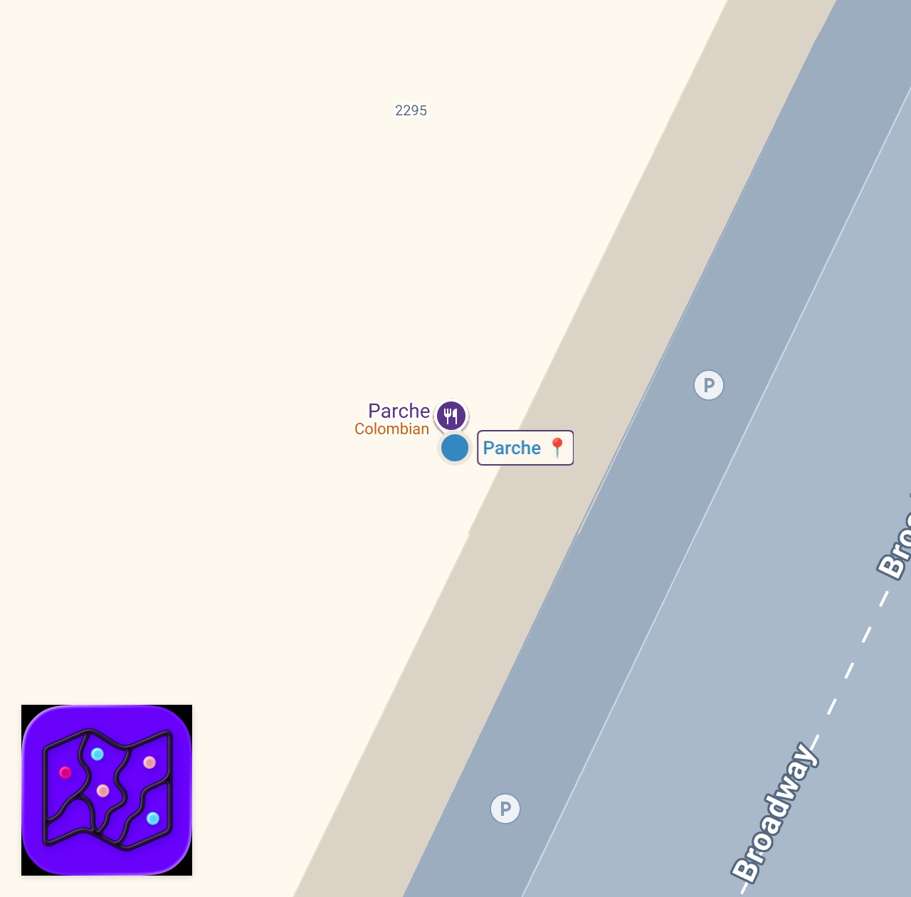 Map of 1 spots from One of the Best Cuban Sandwiches is Colombian?!