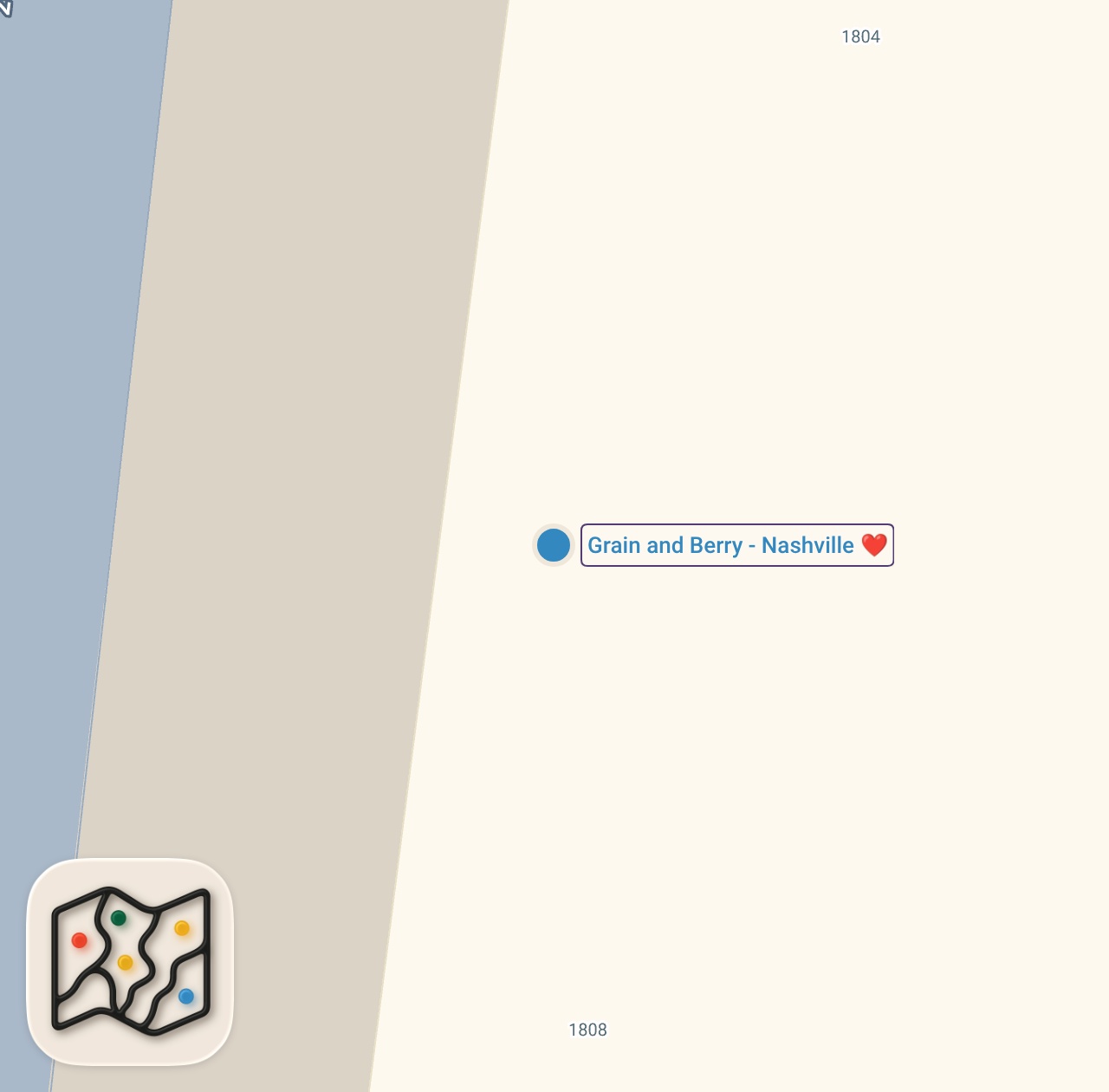 Map of 1 spots from Eating at VIRAL Restaurants For 24 Hours (Nashville)