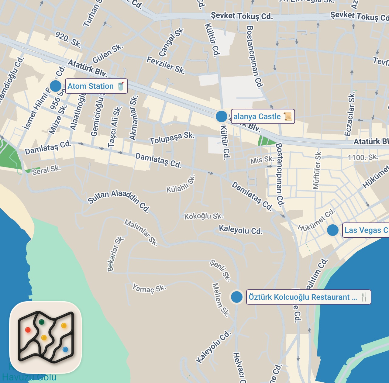 Map preview for MASAYI LEBALEB DOLDURDUK | ALANYA VLOG