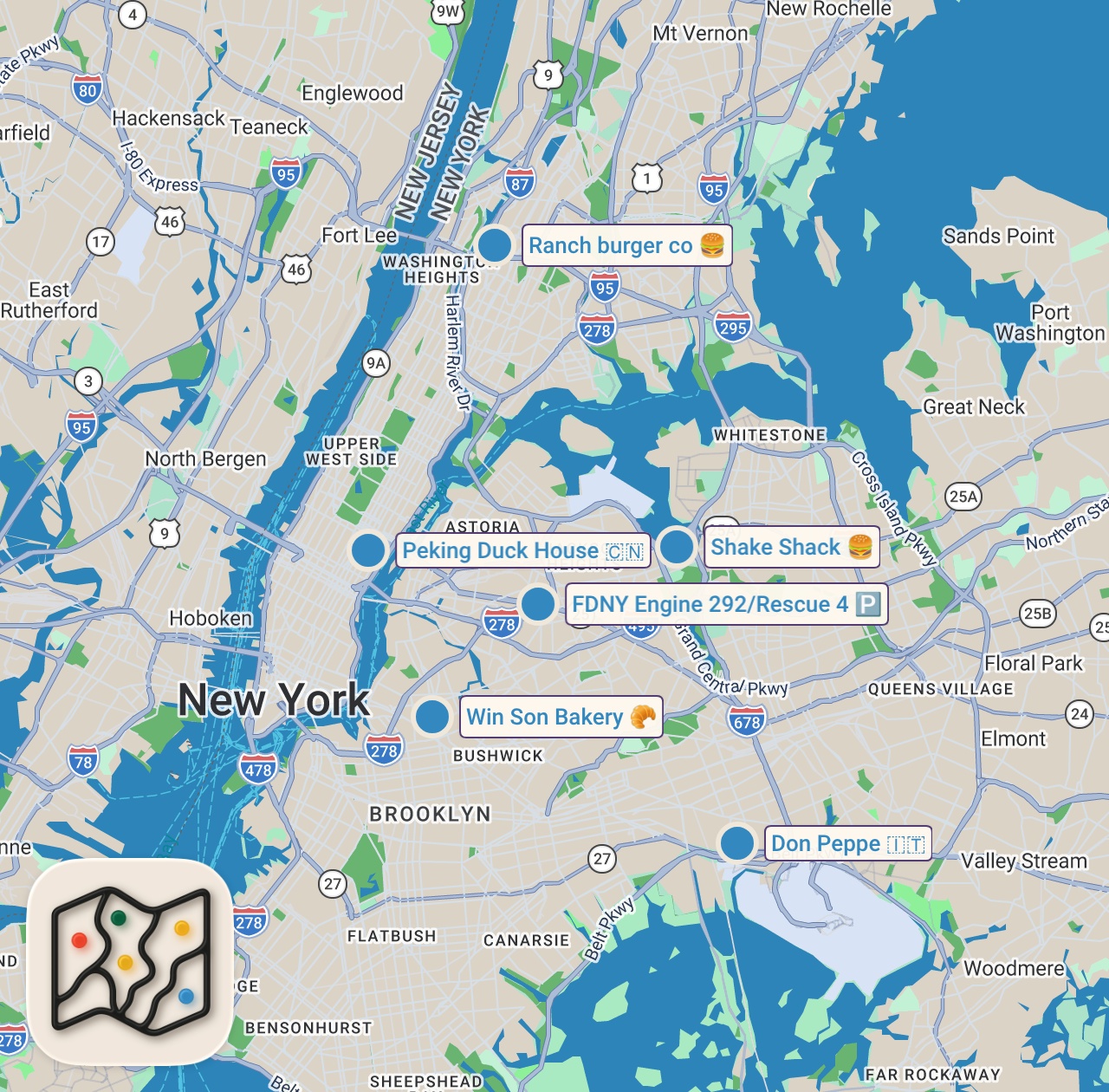 Map preview for FROM NYC BAGELS TO CHILI FRIED CHICKEN | THE IN STUDIO SHOW (EXTENDED CUT)