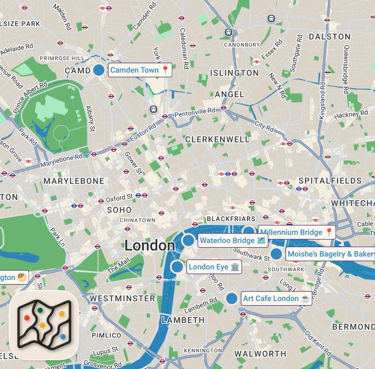 Map preview for solo trip to london | everything I ate, exploring the city, cute cafe, shopping at markets, & more!