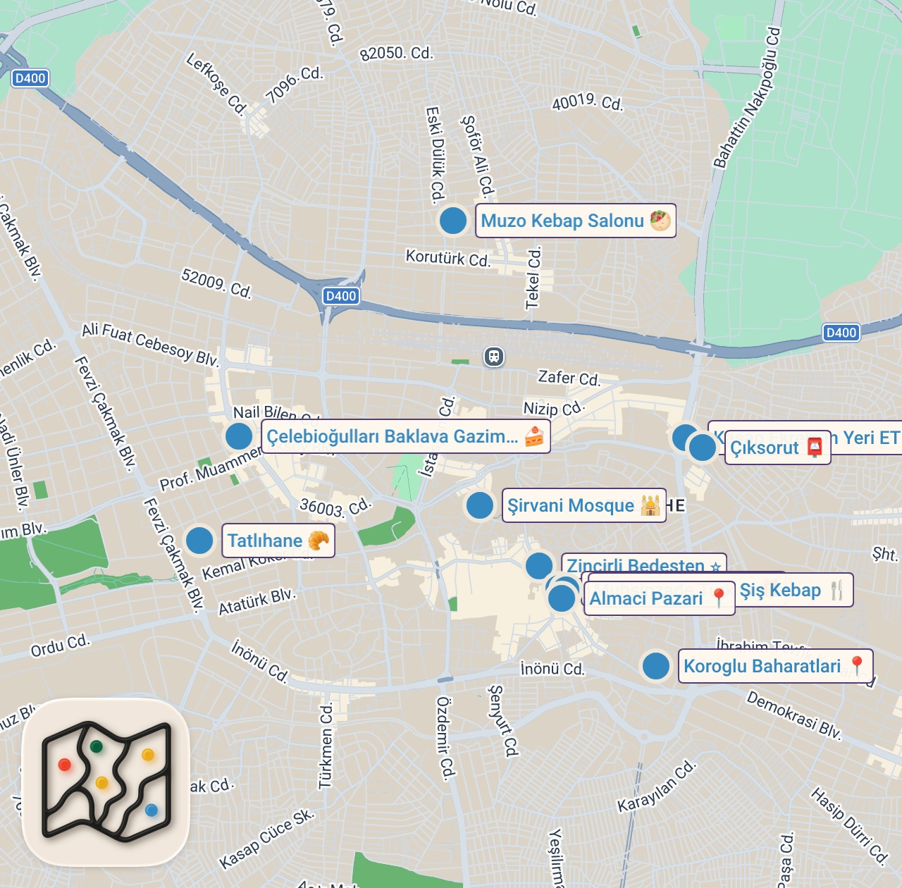 Map preview for GAZİANTEP’İN SALAŞ KEBAPÇILARI! FİYATLARA ŞOK OLACAKSINIZ!