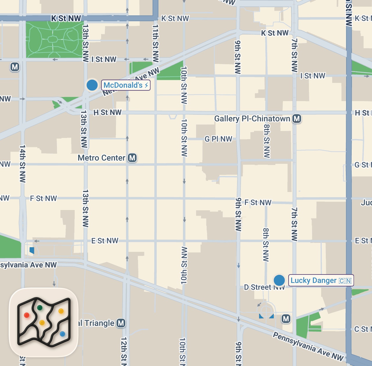 Map of 2 spots from Chef friend turns my McDonalds into a classic Chinese dish