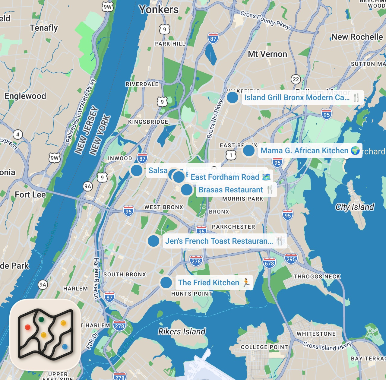 Map preview for New York City's Best Kept FOOD SECRET is in the Bronx?