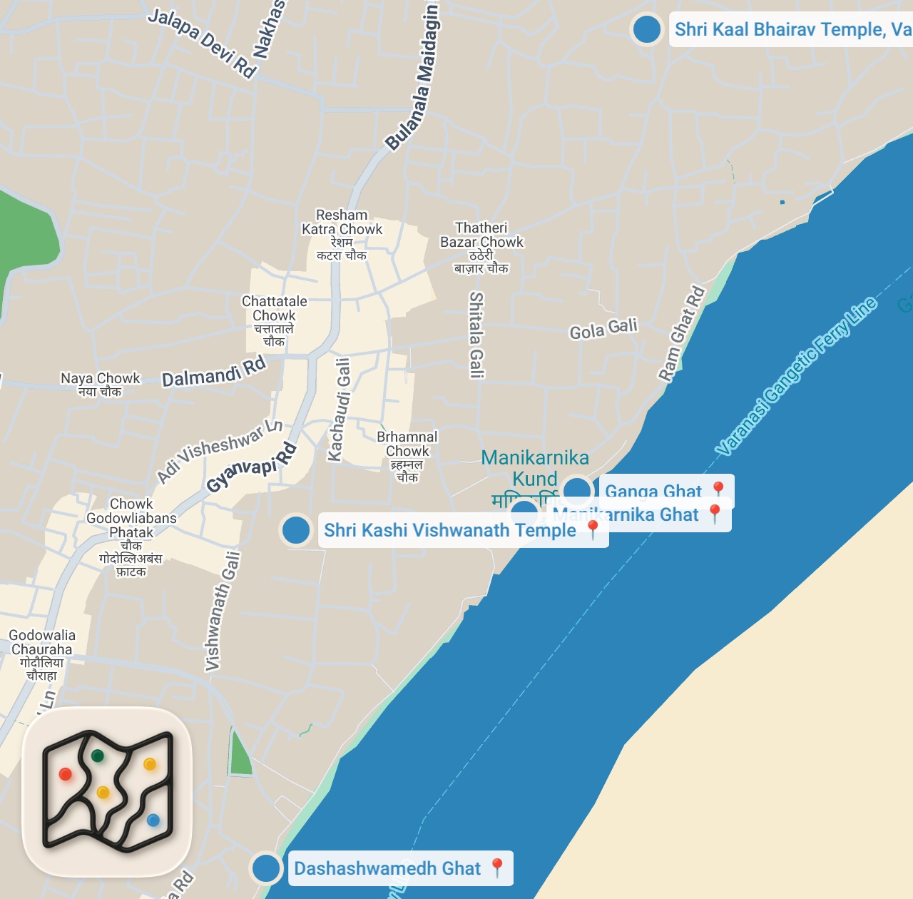 Map preview for VARANASI Travel Vlog ~ The Most Honest Experience in Kashi 🔱
