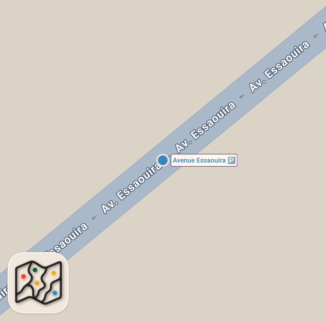 Map of 1 spots from Rich & Luxury Side Of Morocco Nobody Shows You - Gueliz & Bacha Coffee In Marrakesh 🇲🇦