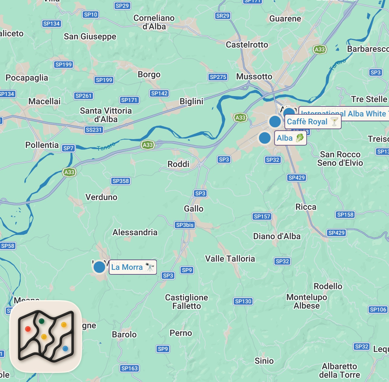 Map of 5 spots from Best Italian Food in Alba, Italy!! World’s Best White Truffle Pasta!