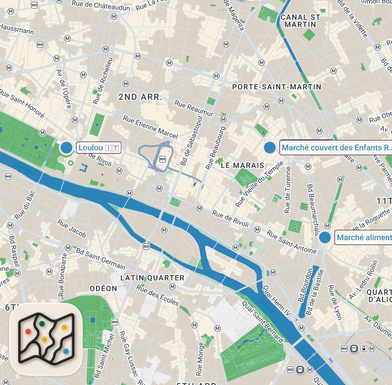 Map preview for DELICIOUS Street Food in PARIS Markets