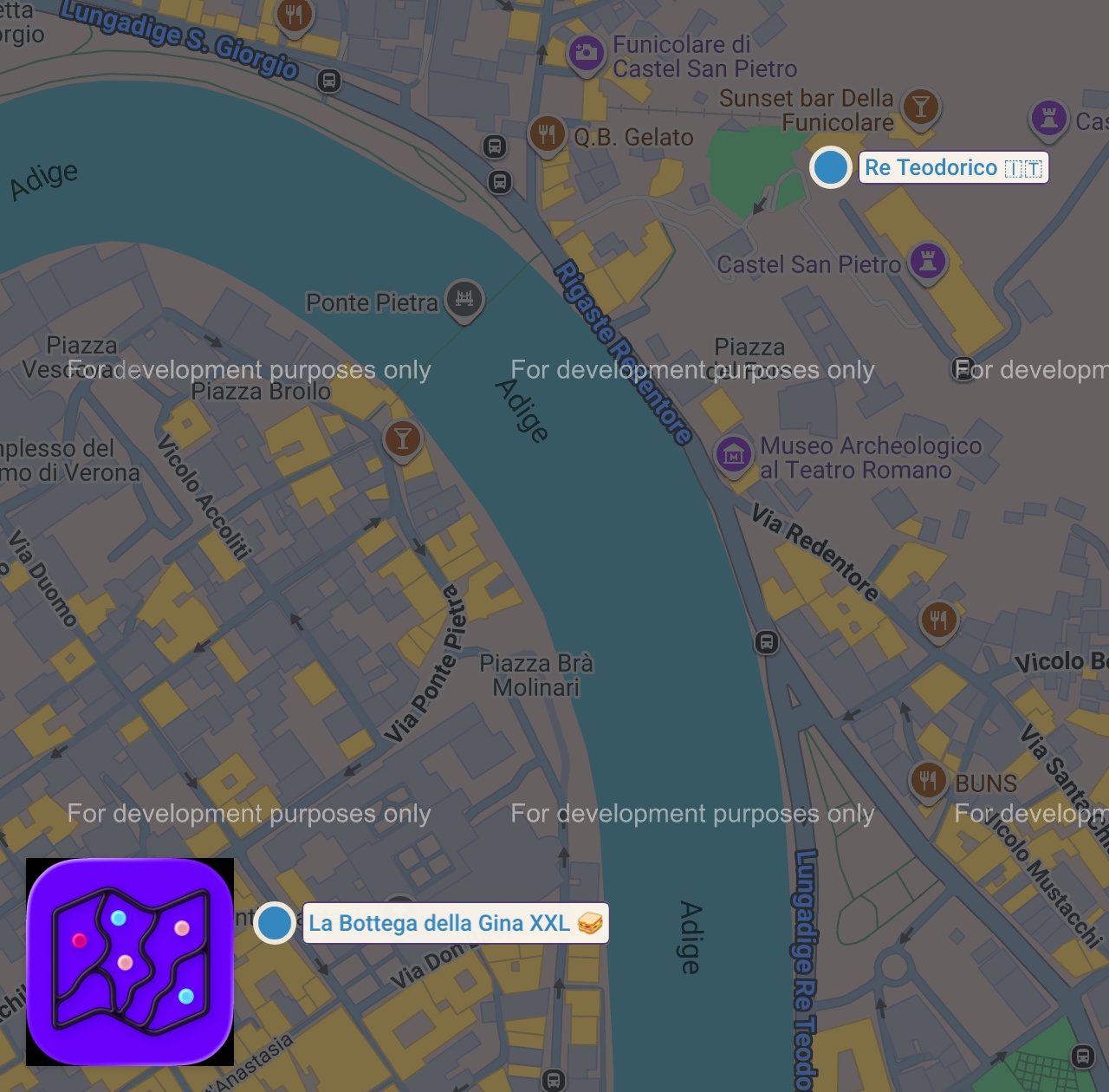 Map of 2 spots from Best Food in Verona 😋 | Tips for unique spots #sightseeingitaly #food
