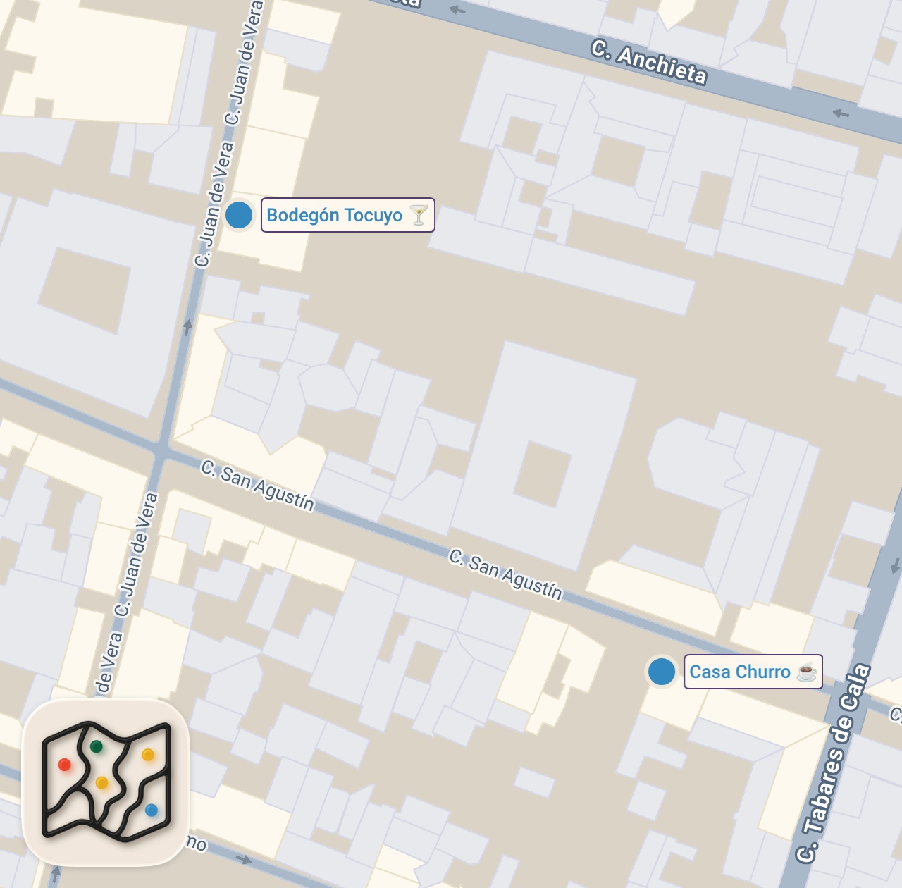 Map preview for TENERIFE FOOD TOUR - Casa Churro & Famous Bodegon Tocuyo 🇪🇸