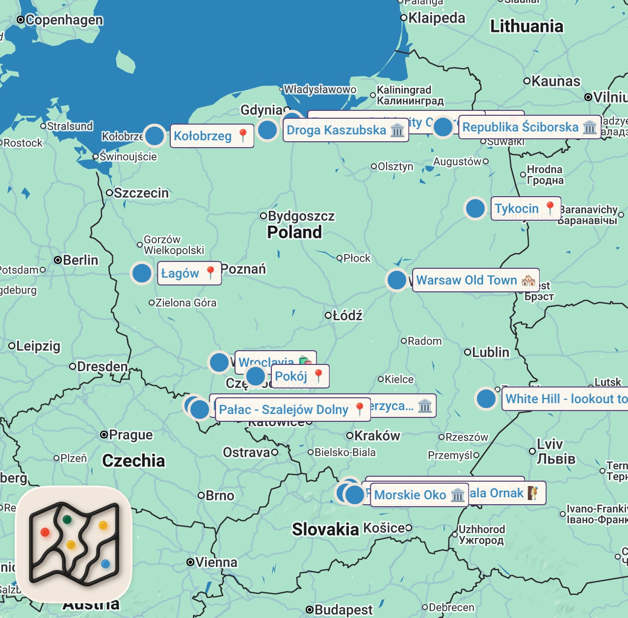 Map preview for KORKI, TŁUMY I DROŻYZNA. 10 błędów, które popełniasz podróżując po Polsce