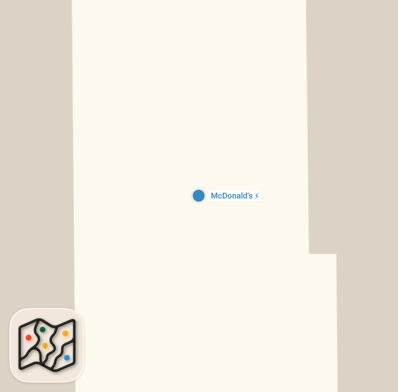 Map of 1 spots from Rating Fast Food Milkshakes