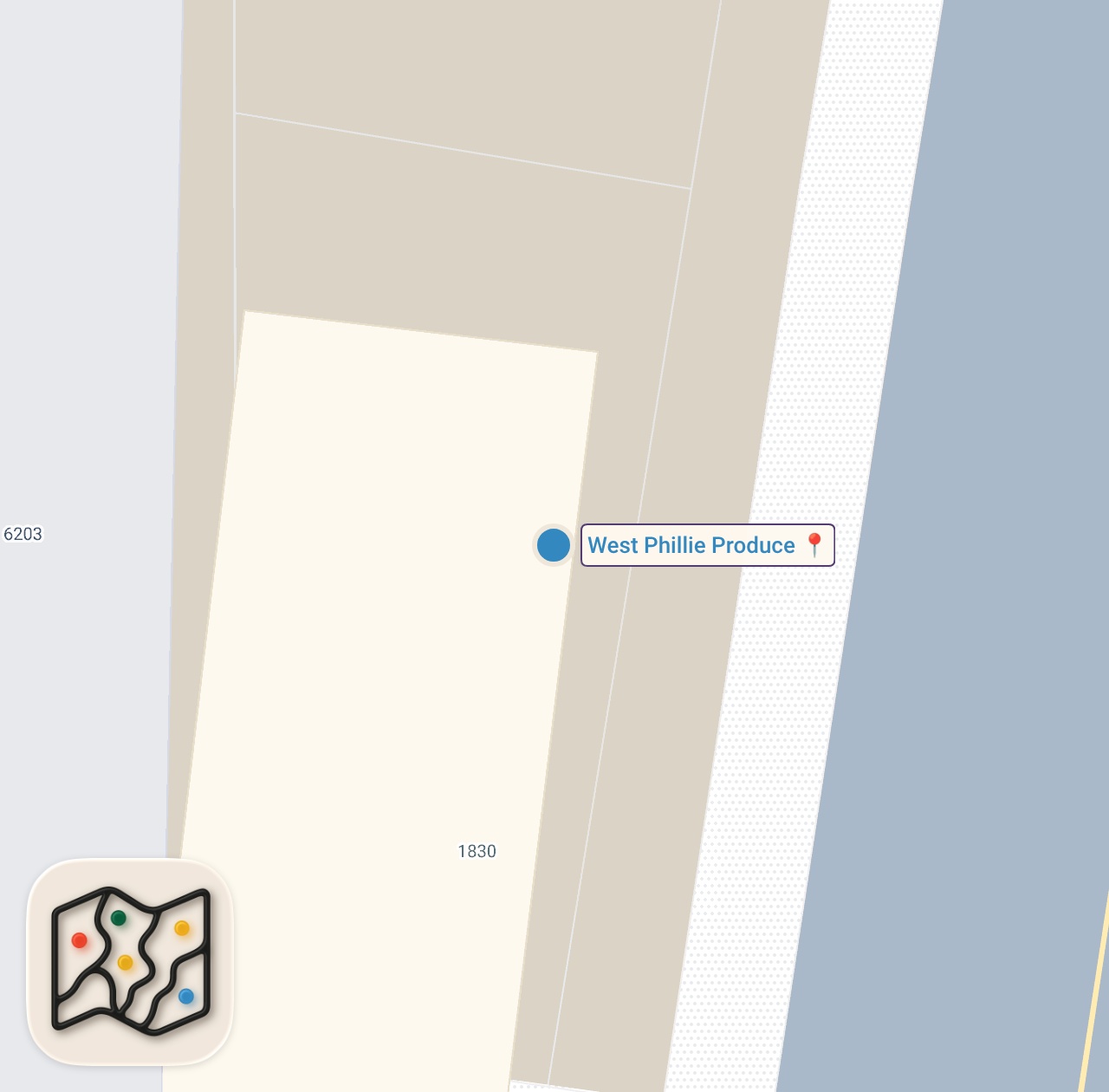 Map of 1 spots from West Phillie Produce