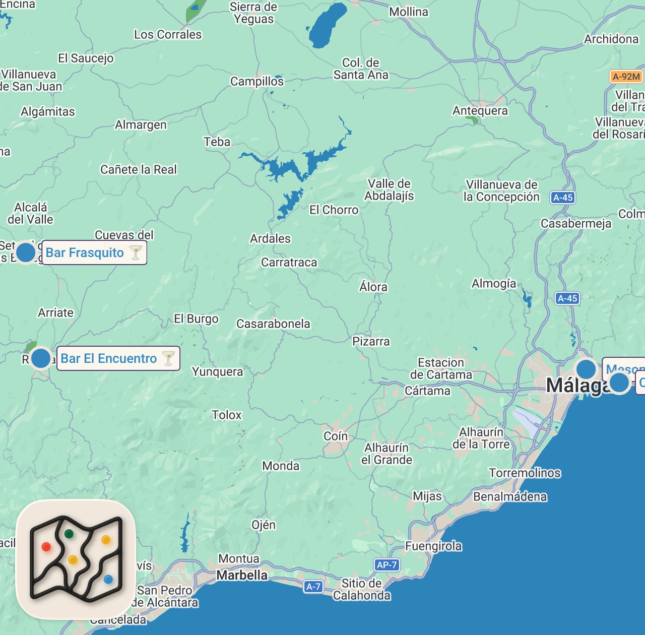 Map of 5 spots from I Ate In Spain's WEIRDEST Towns!