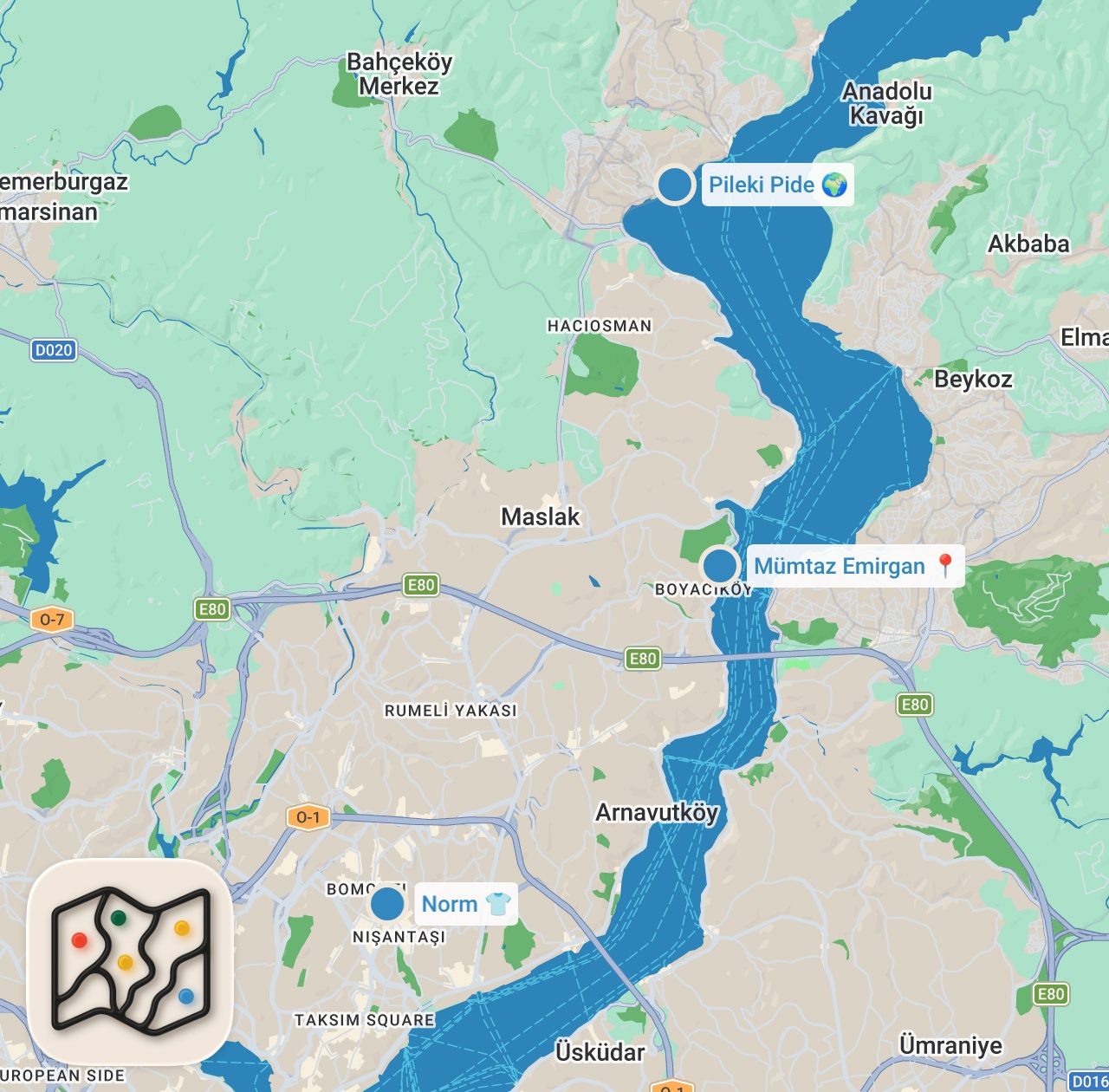Map preview for Sahil Hattı Lezzetleri | Trüf Yağlı Yumurta, Pizza, Karadeniz Pidesi, Sütlaç