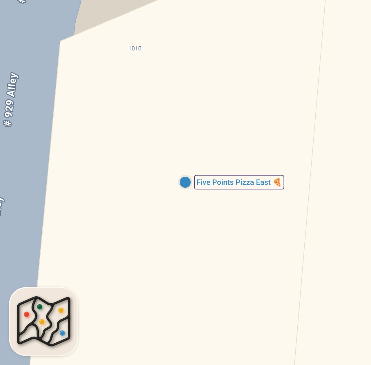 Map of 1 spots from Eating At The BEST Reviewed Pizza Restaurant in Nashville *TASTE TEST*