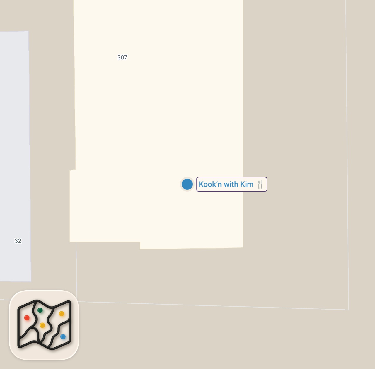 Map of 1 spots from Kook'n with Kim "American Soul & Asian inspired food"