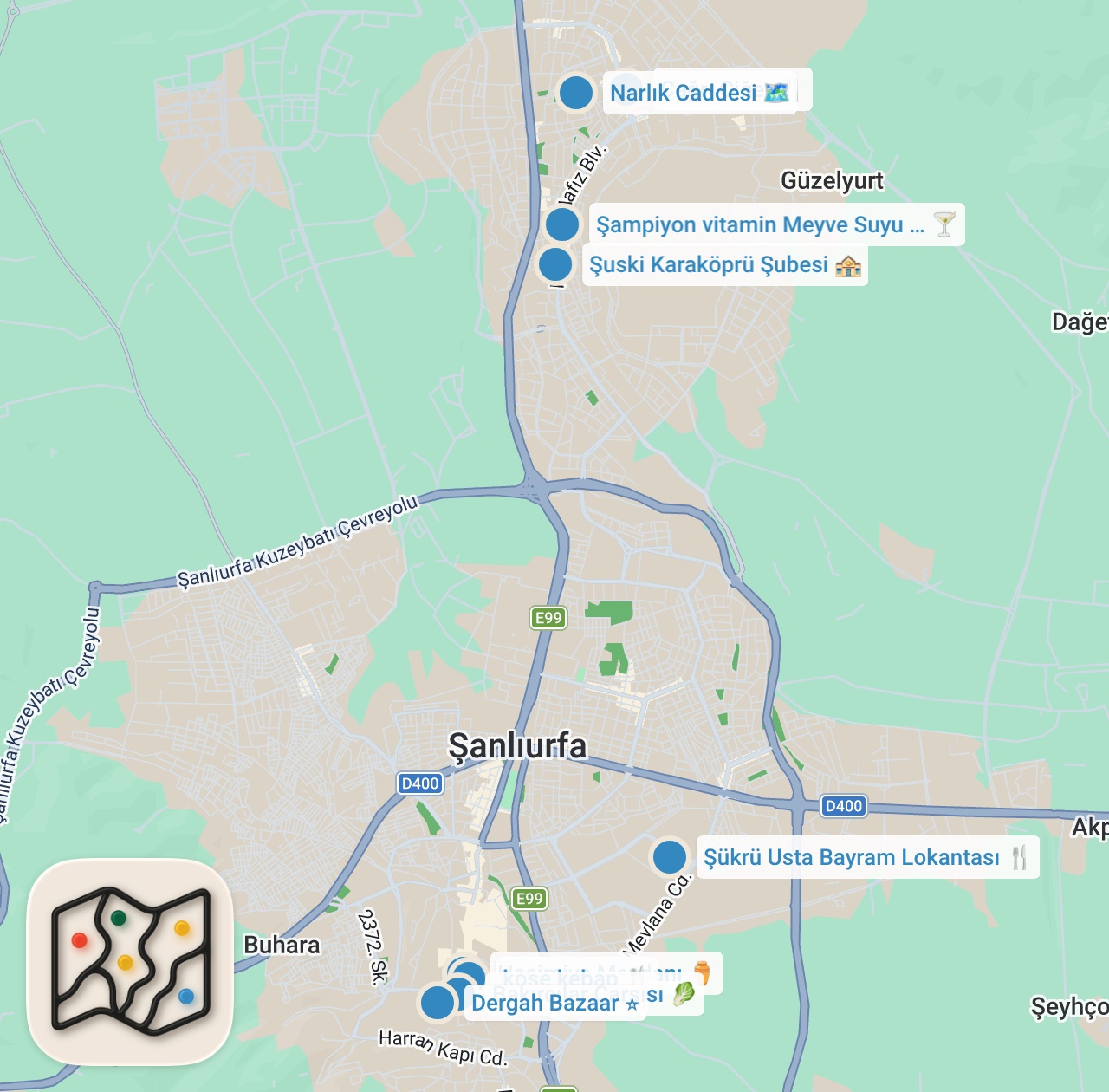 Map preview for ŞANLIURFA’da NE YENİR 2! ŞANLIURFA’da 1 GÜNDE NELER YEDİK NELER!