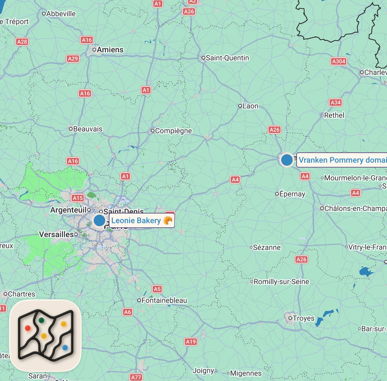 Map preview for Why You Can Eat Everything and Stay Thin in France!