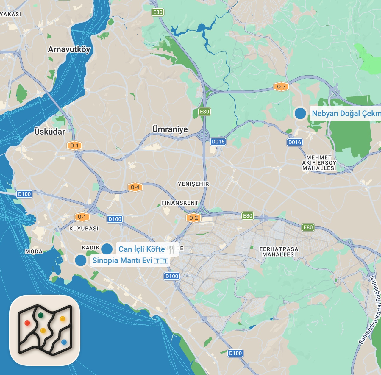 Map preview for Nokta Atışı Lezzetler: Her Lokması Mükemmel! Döner, İçli Köfte, Mantı!