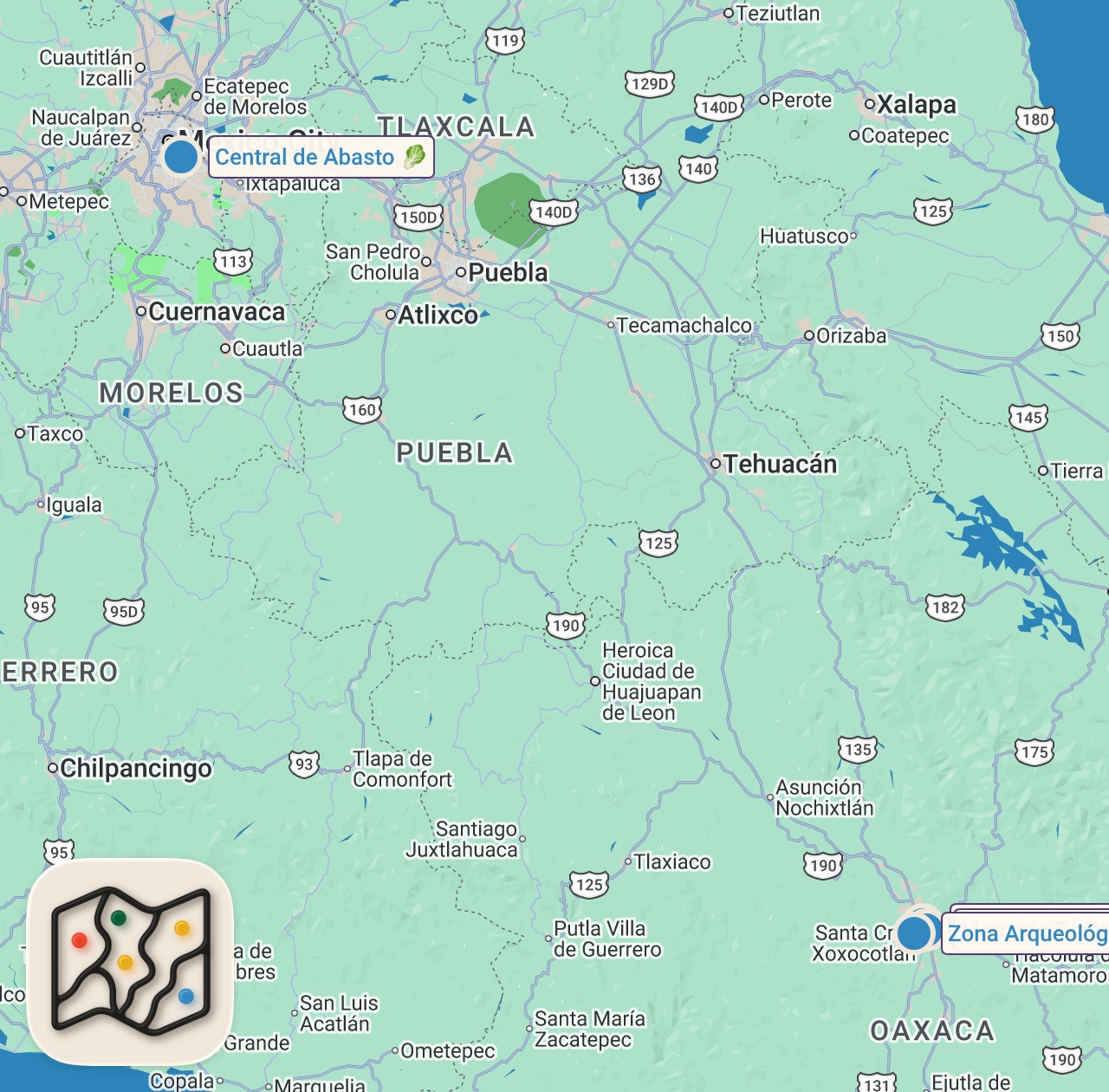 Map preview for Top 20 BEST & STRANGEST Mexican STREET FOODS in Oaxaca Mexico
