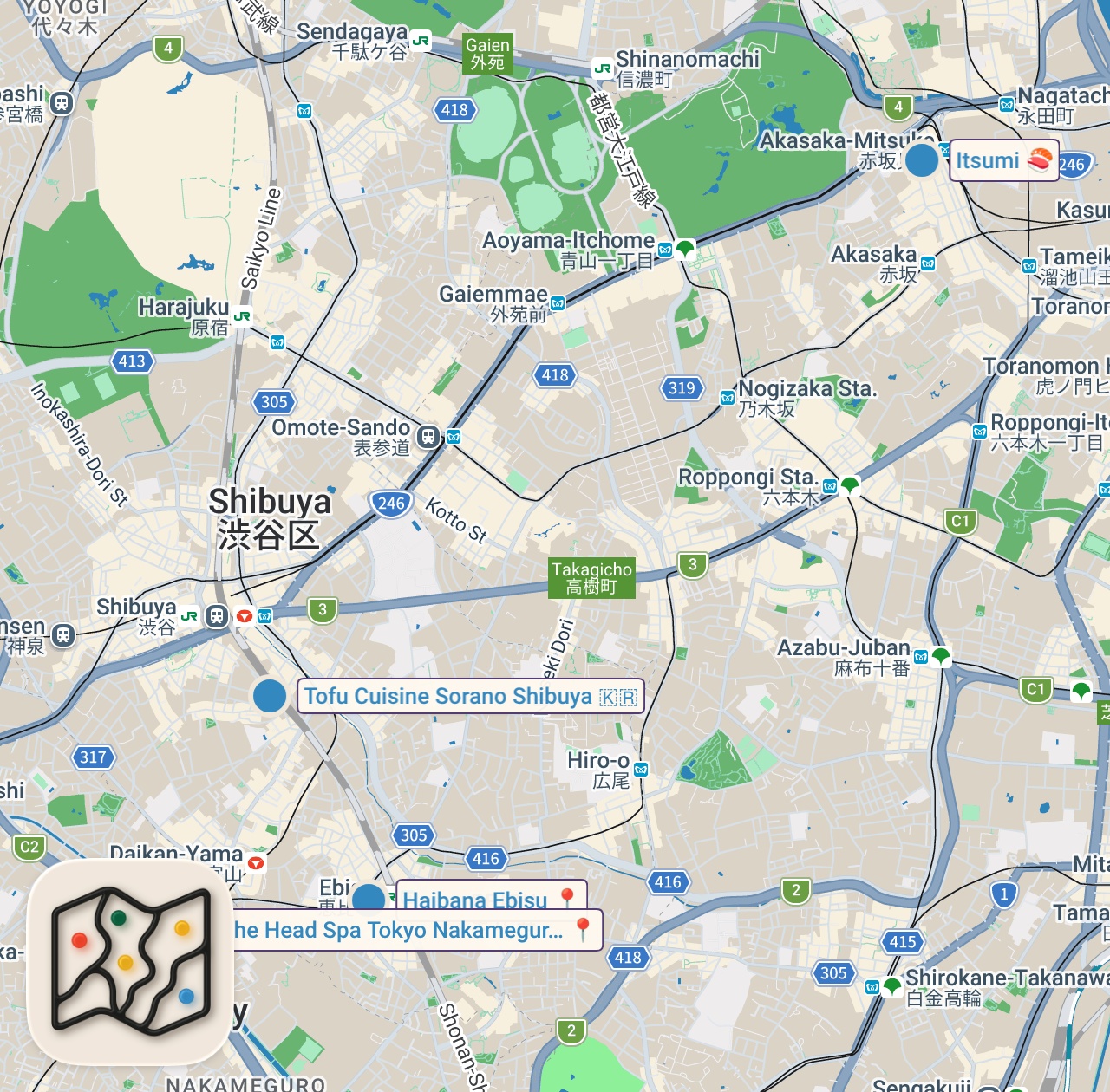 Map preview for 5 BEST Restaurants in Tokyo, Japan | Local's Recommendation!