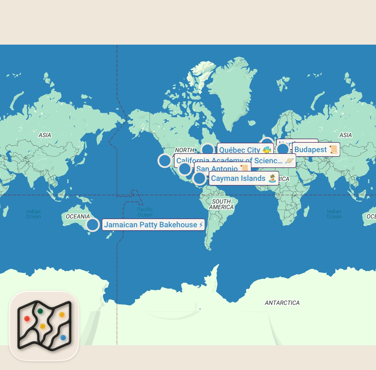 Map of 7 spots from HAPPY NEW YEAR | 2016 PLANS & ANNOUNCEMENTS