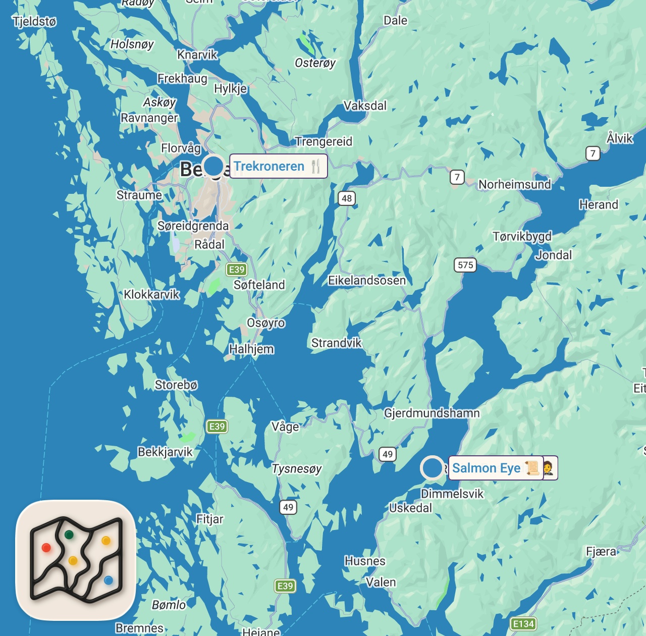 Map of 3 spots from I Ate the Best $10 Hot Dog in My Life!!