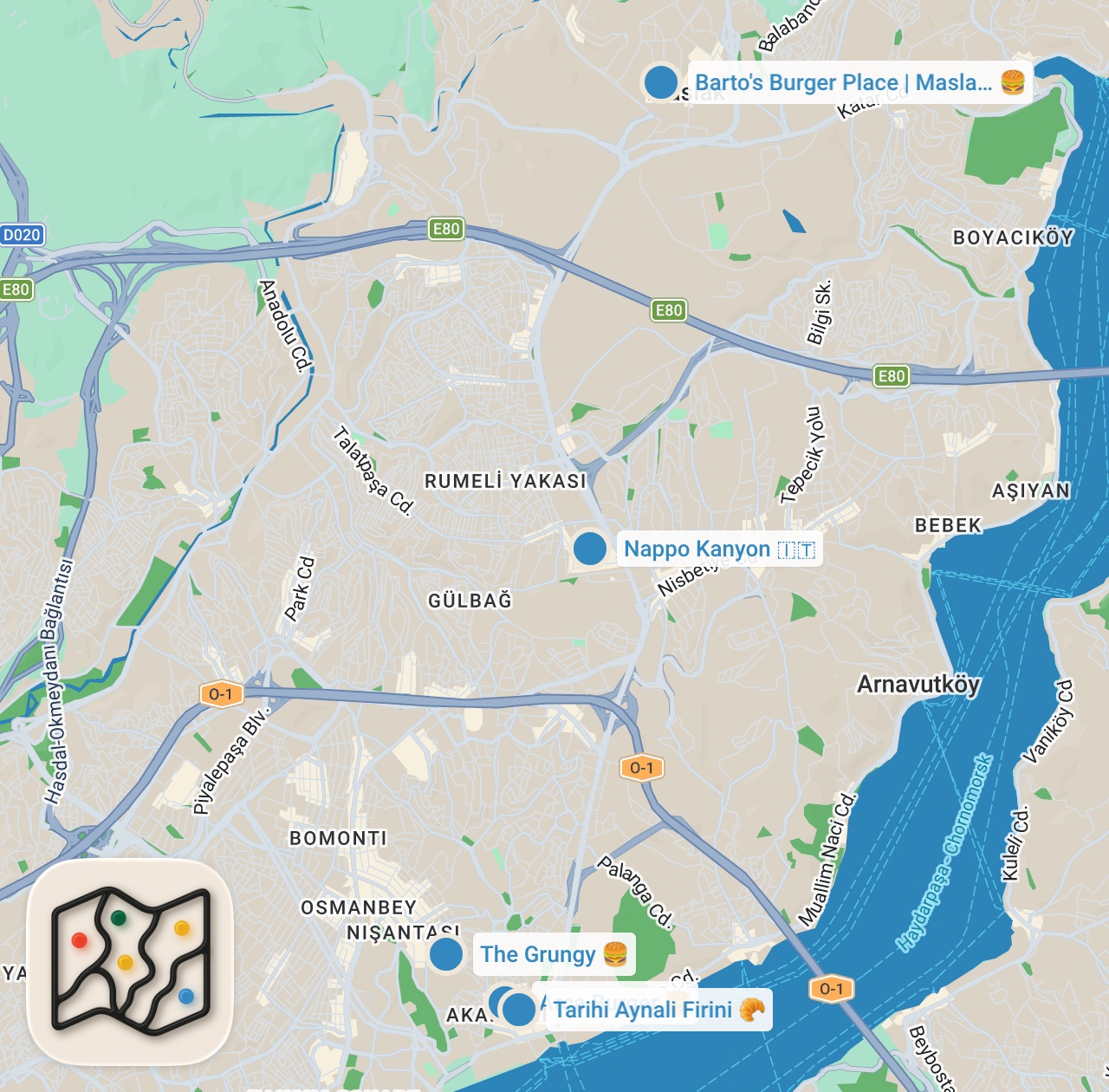 Map preview for İSTANBUL'DA BURGER KEŞFİ! (Burger Haritası’na 5000 kalori aldırdık) - Ayaküstü Lezzetler