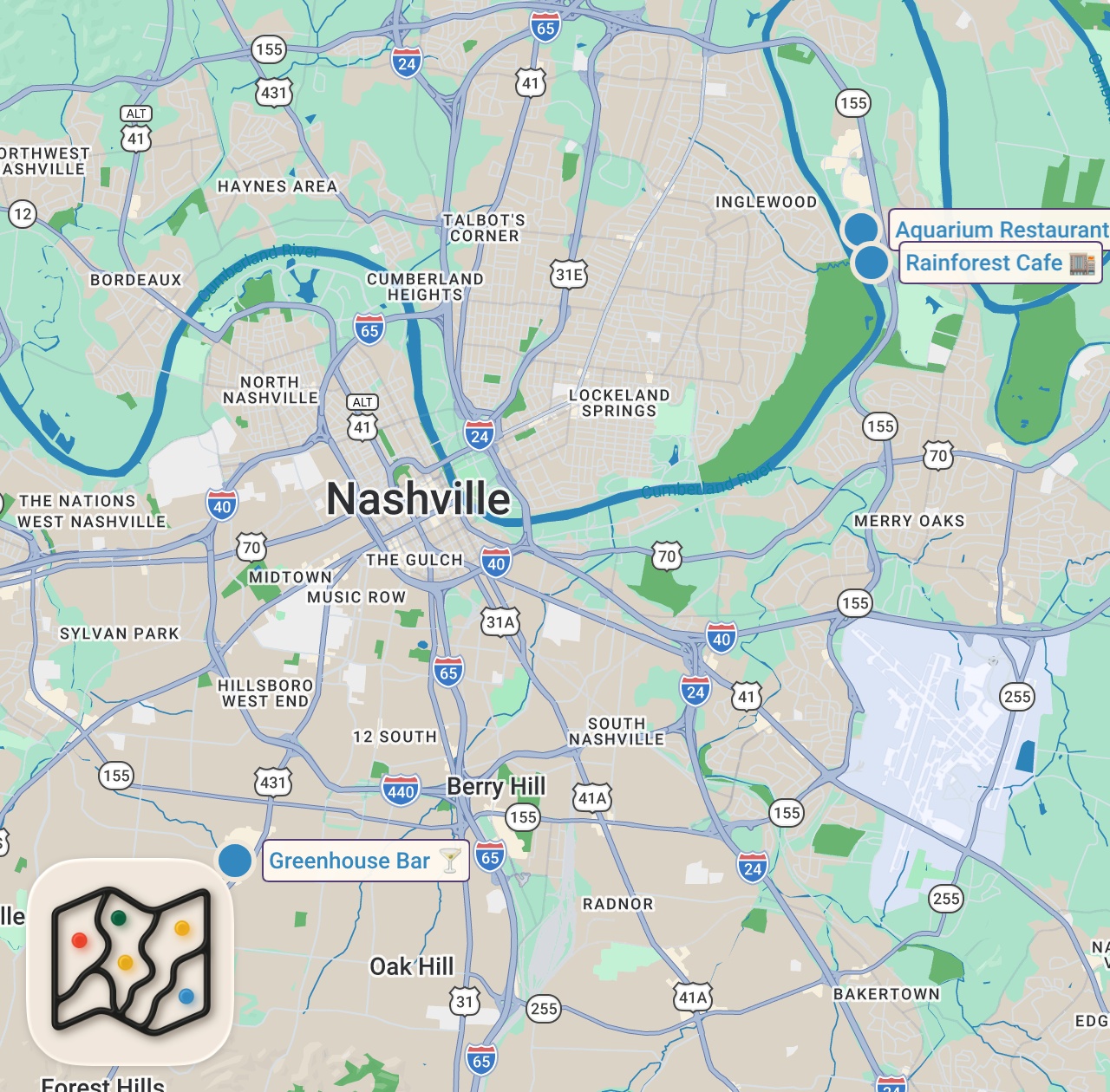 Map preview for Eating At The Most UNUSUAL Restaurants For 24 Hours...