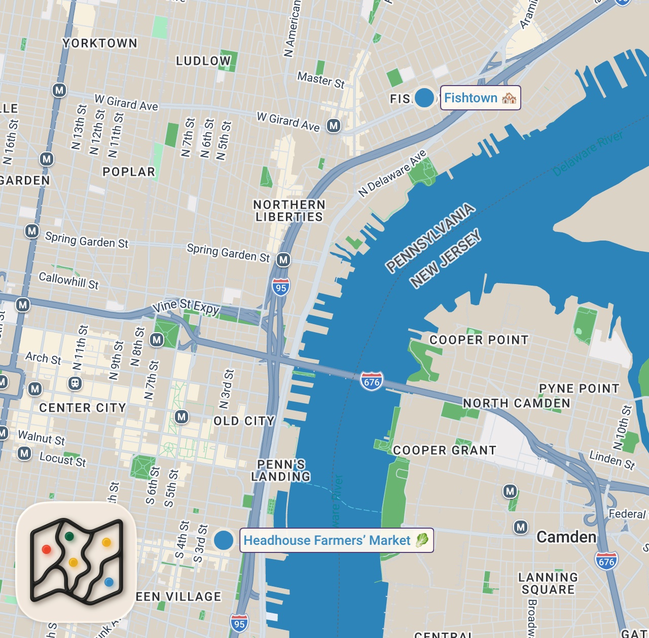 Map of 2 spots from Pickle Lemonade