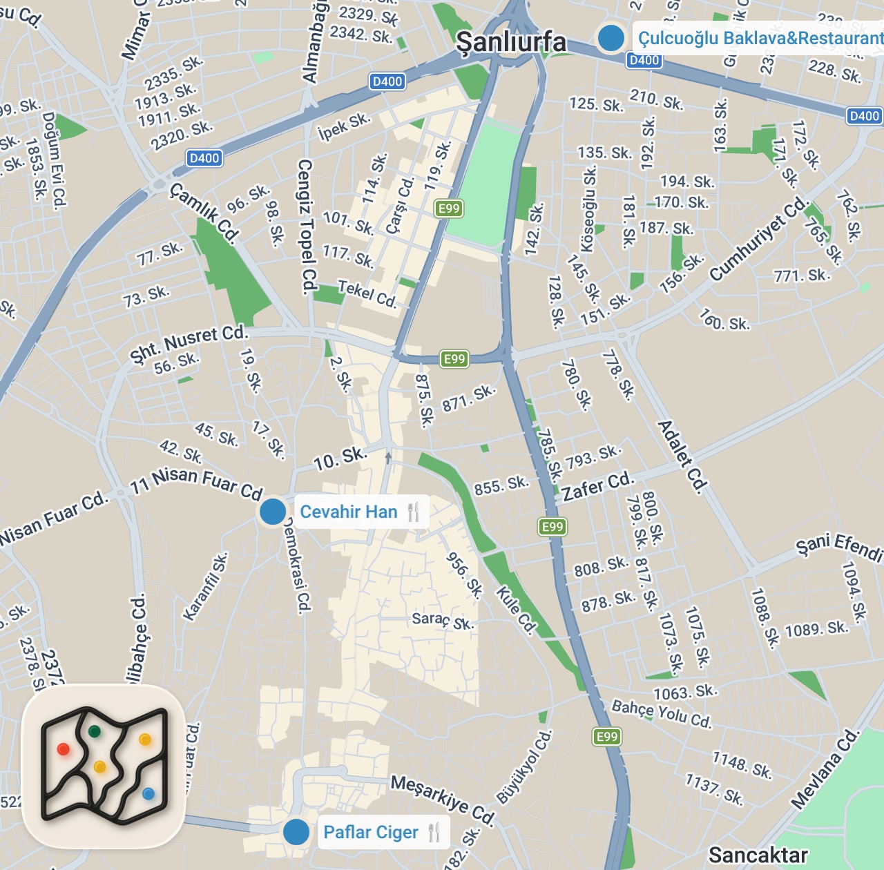 Map preview for URFA’DA 3 LEZİZ MEKAN DENEDİM! 😊