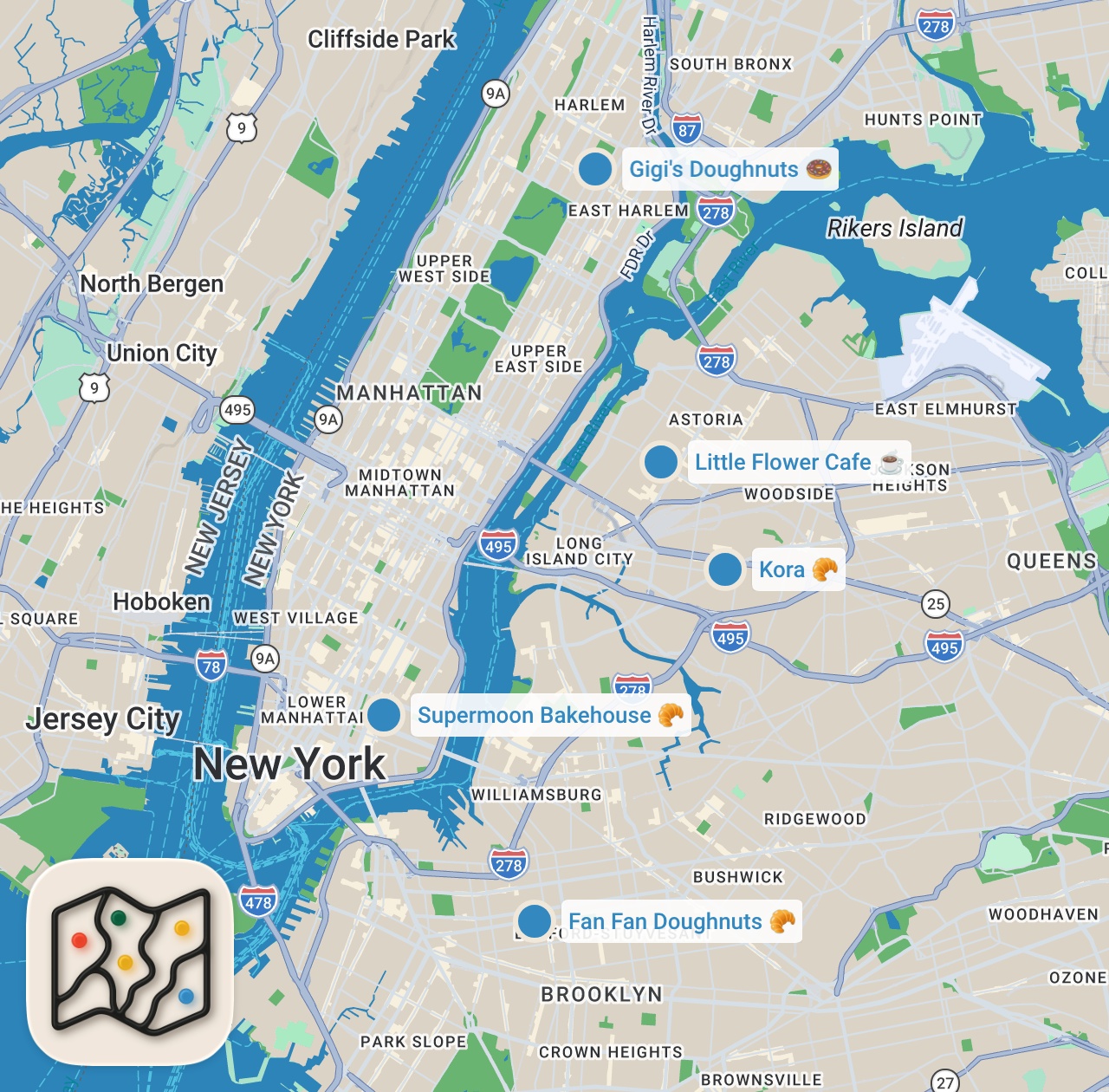Map preview for The BEST Donut in NYC is…