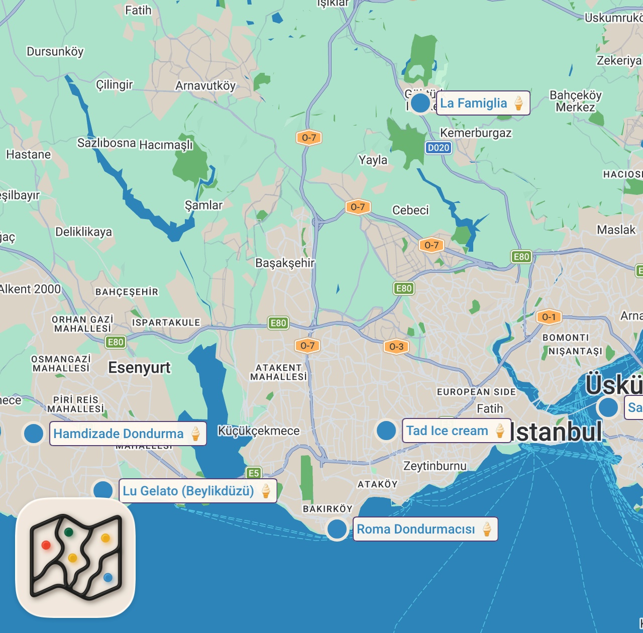 Map preview for 3,5 TL DONDURMA VS 11 LİRALIK DONDURMA 🍦
