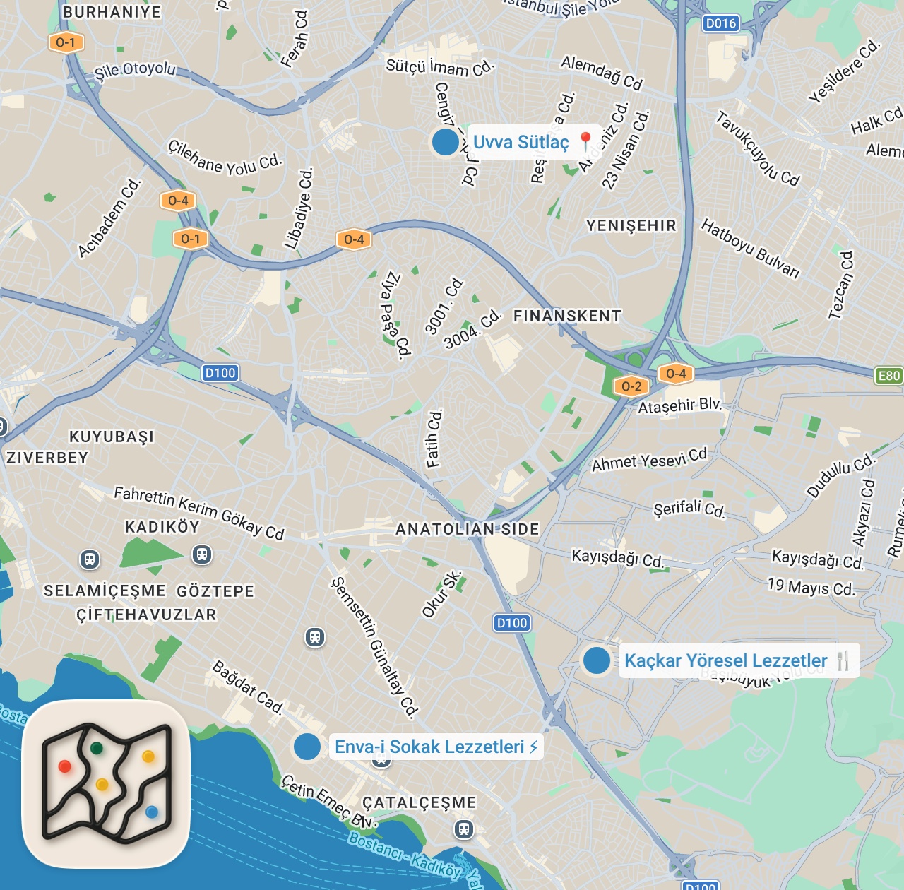 Map preview for Nokta Atışı Lezzetler #3 | Karadeniz döneri, tavuk bun ve şahane sütlaç!