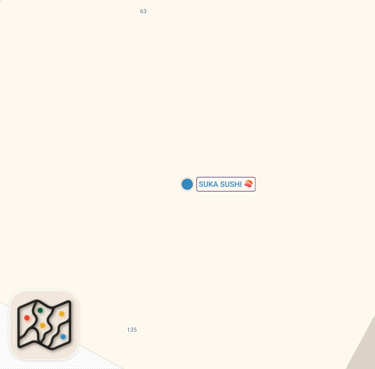 Map of 1 spots from Trying The Viral Push Pop Sushi In NYC, Suka Sushi In Manhattan NY