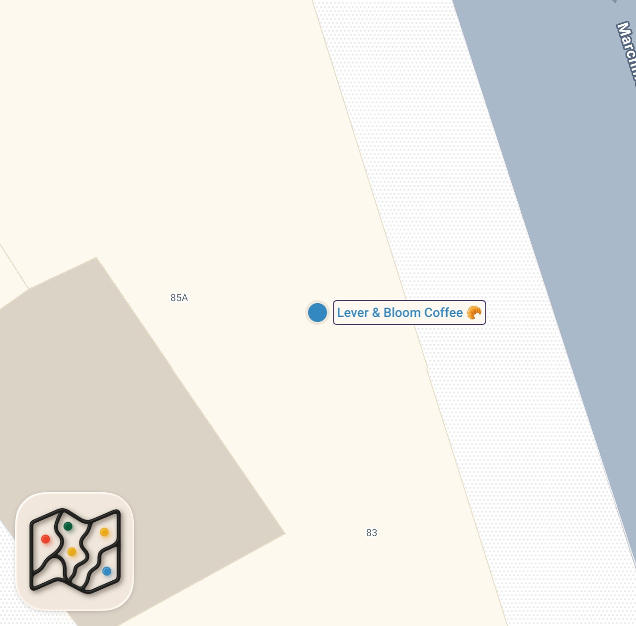 Map preview for LEVER & BLOOM IN KINGS CROSS #food #halalfood #bakery #cafe #foodie