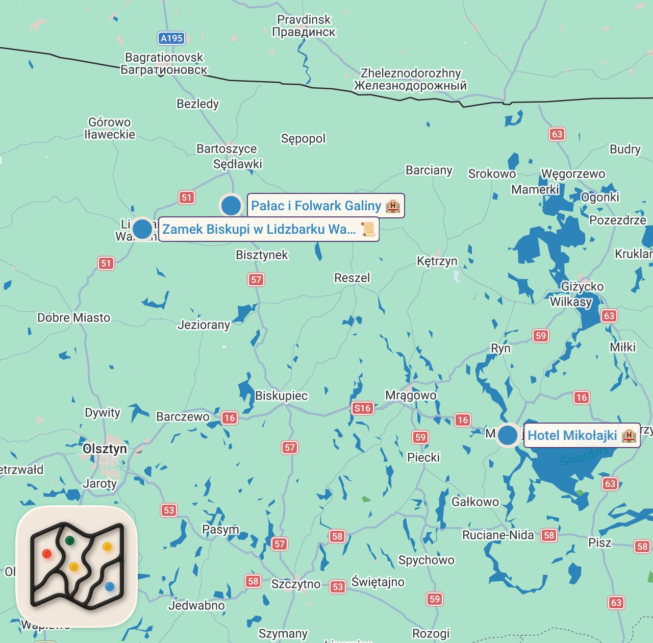 Map of 4 spots from Poland | Europe's Top Undiscovered Travel Destination?