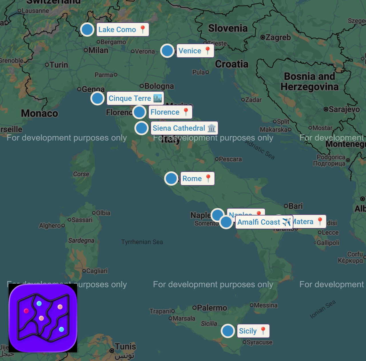 Map of 10 spots from Cosa Vedere in ITALIA: Top 10 Migliori Posti da Visitare!
