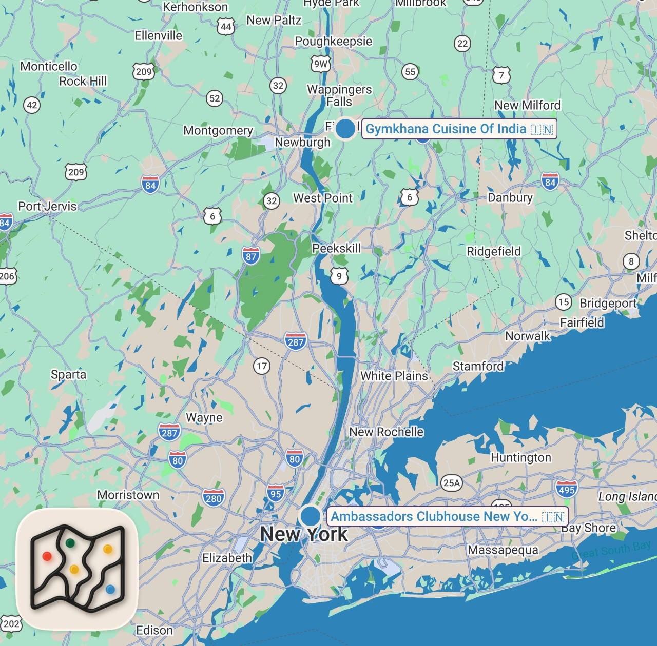 Map of 2 spots from NYC's Only Charcoal Tandoor Indian Restaurant Has a 12,000-Person Waitlist — Mise En Place