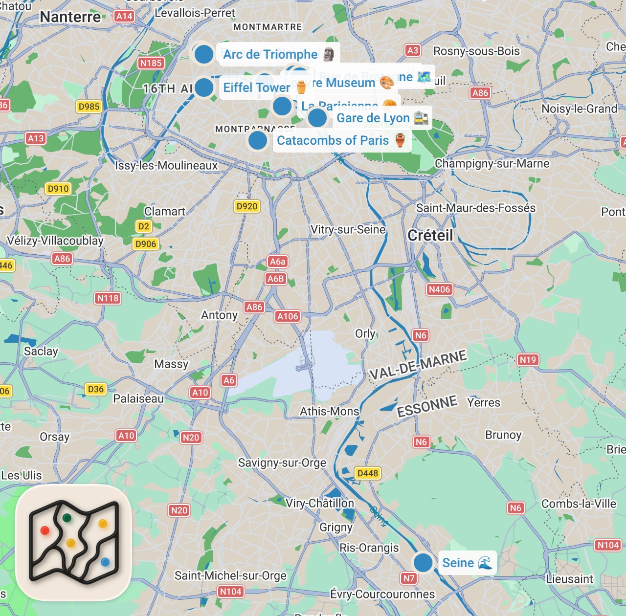 Map preview for 10 Choses à Faire en France Absolument !!!