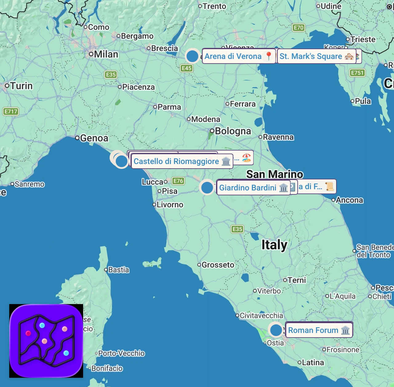 Map of Italy two week itinerary 🇮🇹 places to visit in Italy #italytravel #italytrip Italy itinerary