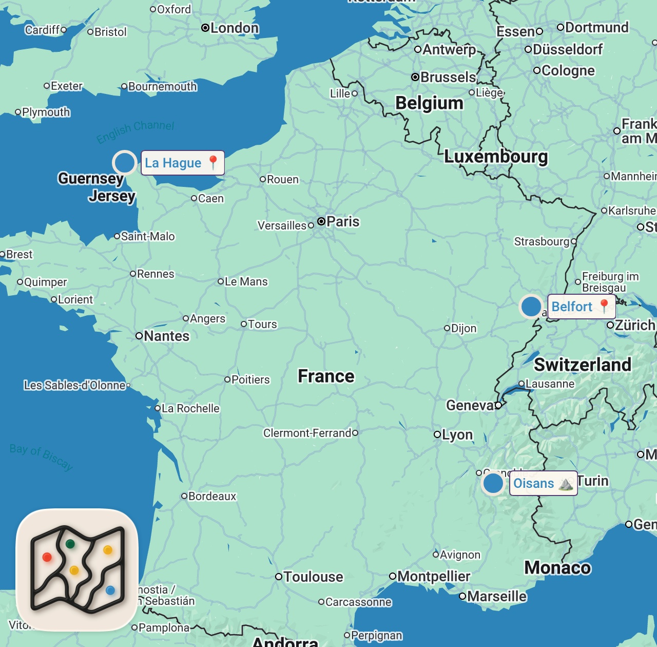 Map preview for 10 lieux que vous ne connaissez (sûrement) pas en FRANCE